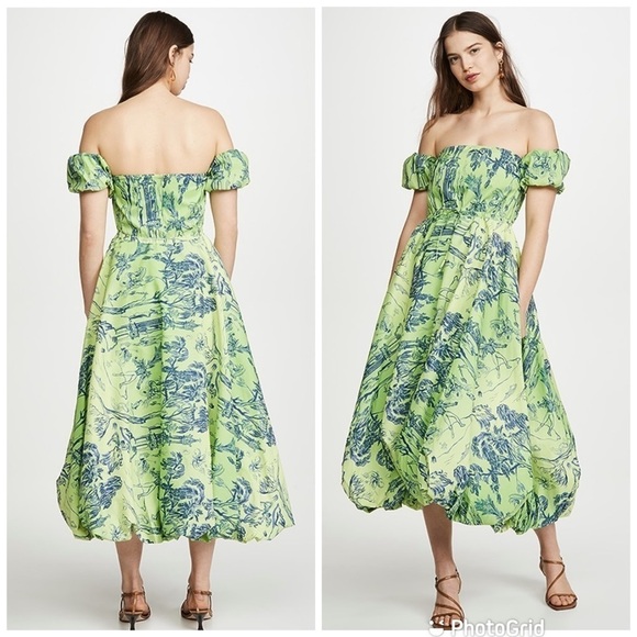 STAUD Dresses & Skirts - STAUD Papillion Dress in Feather Tree Green New with Tags!